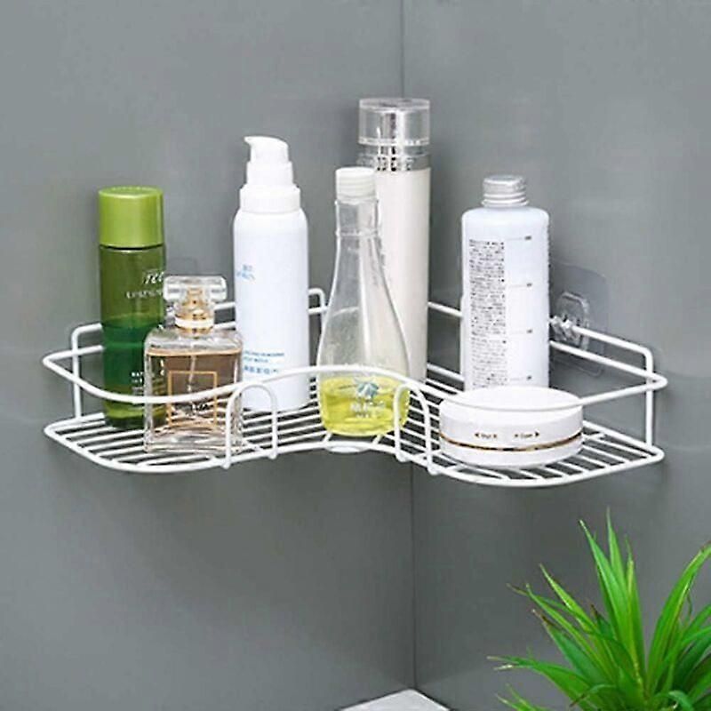 Rustproof Stainless Steel Corner Shower Caddy Space-Saving Bathroom Organizer