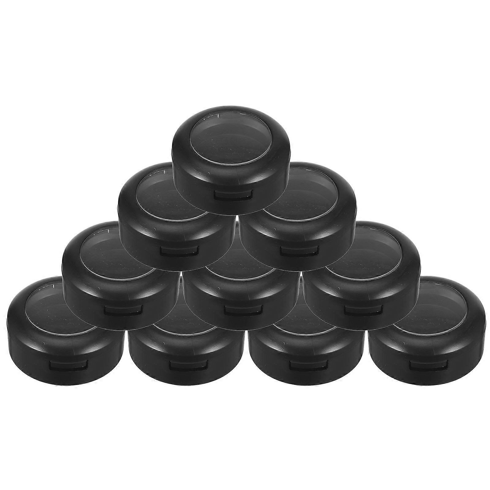 Boîte de rangement compacte pour fards à paupières, lot de 10, en plastique.