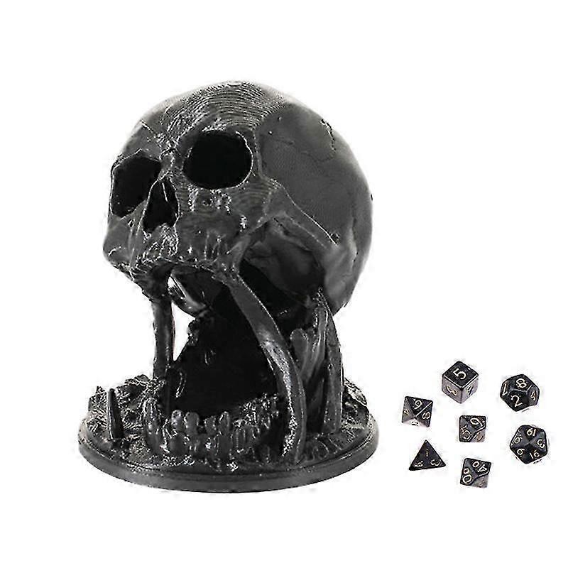 3D Printed Skull Dice Tower Compact Tray