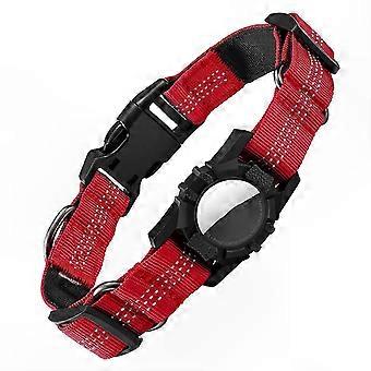 Adjustable Heavy Duty Dog Collar with Reflective Strip for AirTags Compatibility
