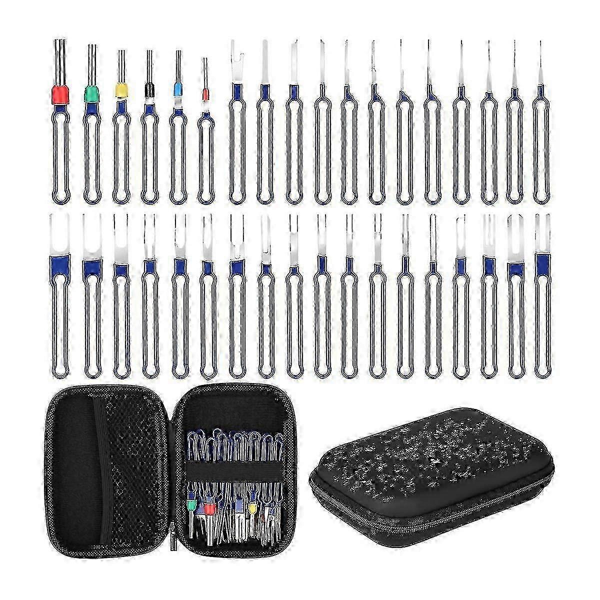 36pc Electrical Wire Connector Terminal Removal Tool Kit Pin Extractor Set