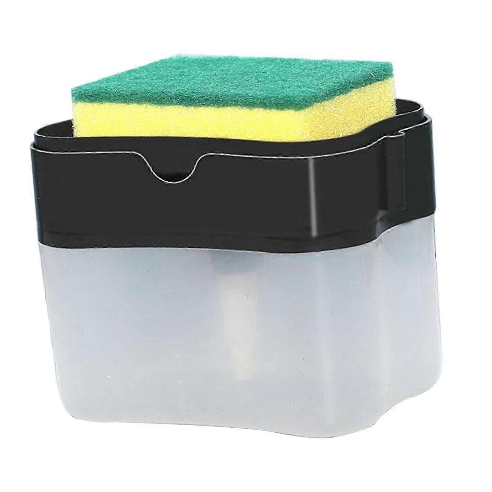 Dispenser For Kitchen Sponge Holder White Soap Pump