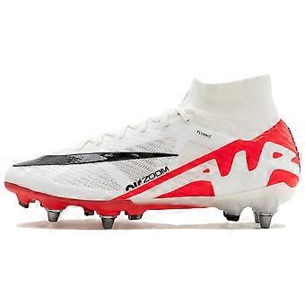 Chuteiras Nike Mercurial Superfly 9 SG para Campo Macio, com Amortecimento e Resistência ao Desgaste, Brancas e Vermelhas, para Homem (FD0250-600)