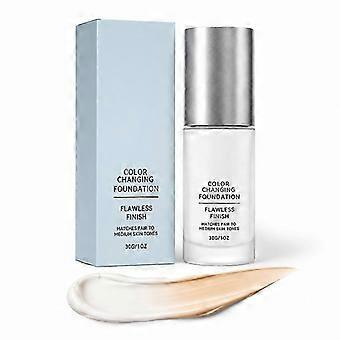 30g Color Changing Foundation Self Adjusting Smart Matching Makeup Natural Flawless Finish for Fair to Medium Skin Tones-jry