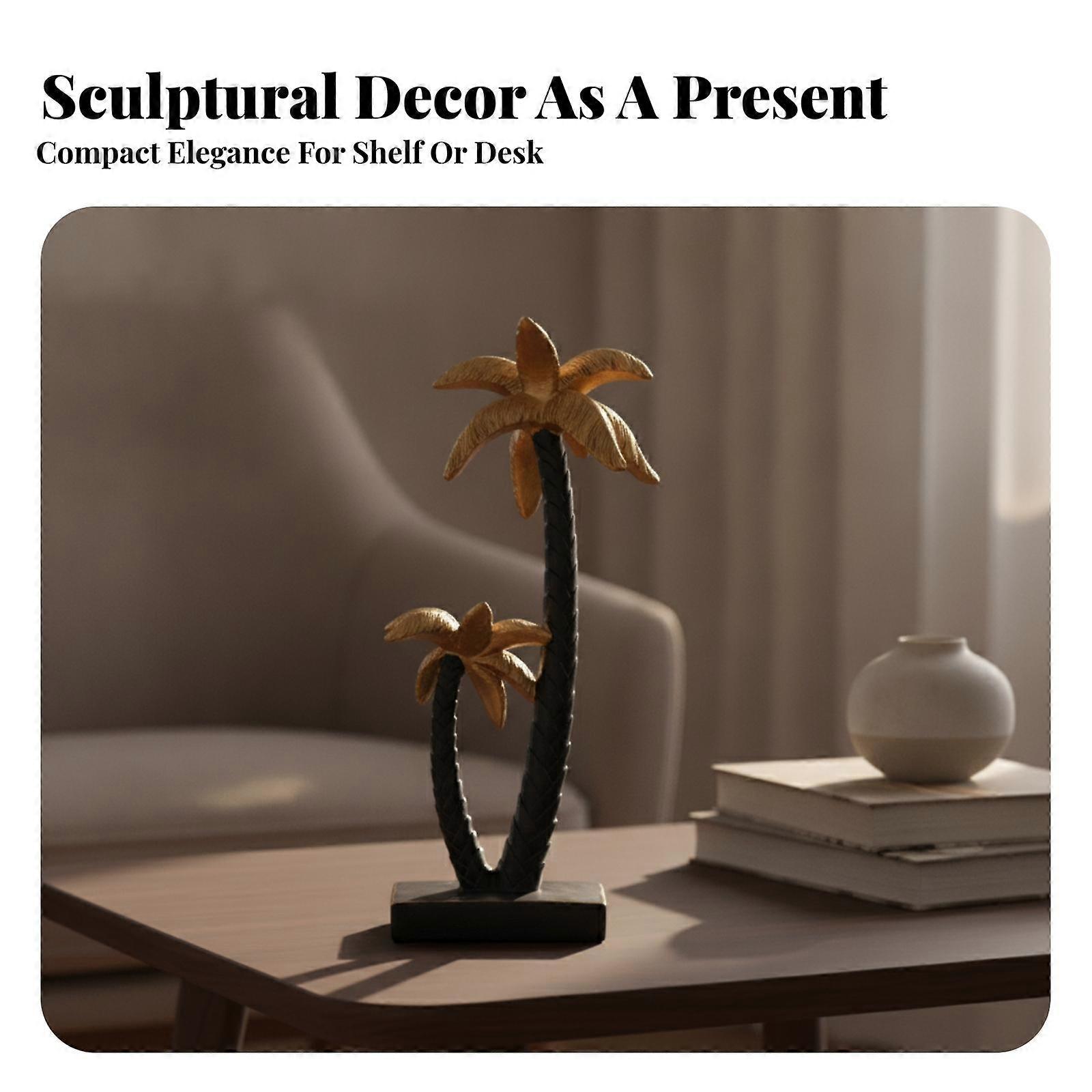 Coconut Palm Tree Figurine 3D for Shelf Display