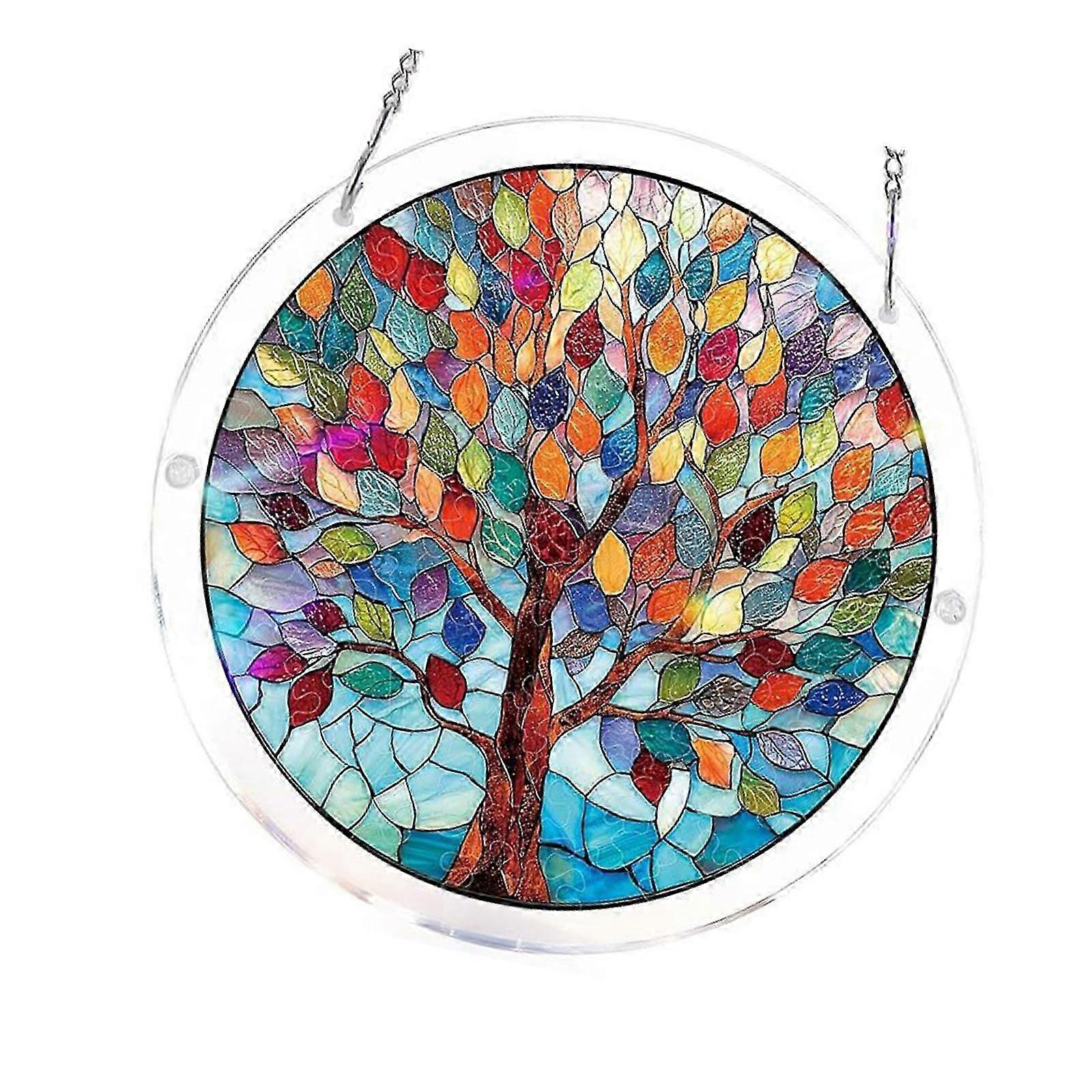 Acrylic Puzzle Circle Window Hanging Decor