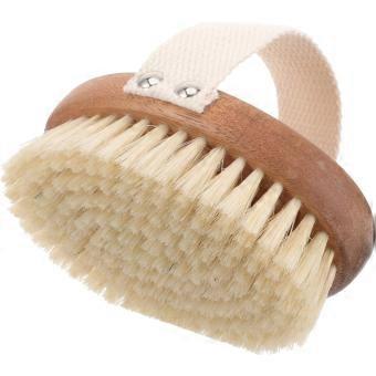 Wood Bristle Bath Brush for Shower Use, Hand Strap Control
Beige Finish, Dry or Wet Use, for Feet, Arms and Legs, Home Spa Care