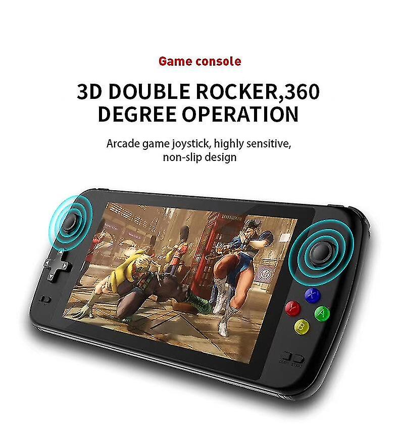 7 pouces Retro Game Console Hd 128 Bit Ps7000 Double Handheld Game Player 64g 6000+ Jeux Consoles de jeux Mp4 Video Player