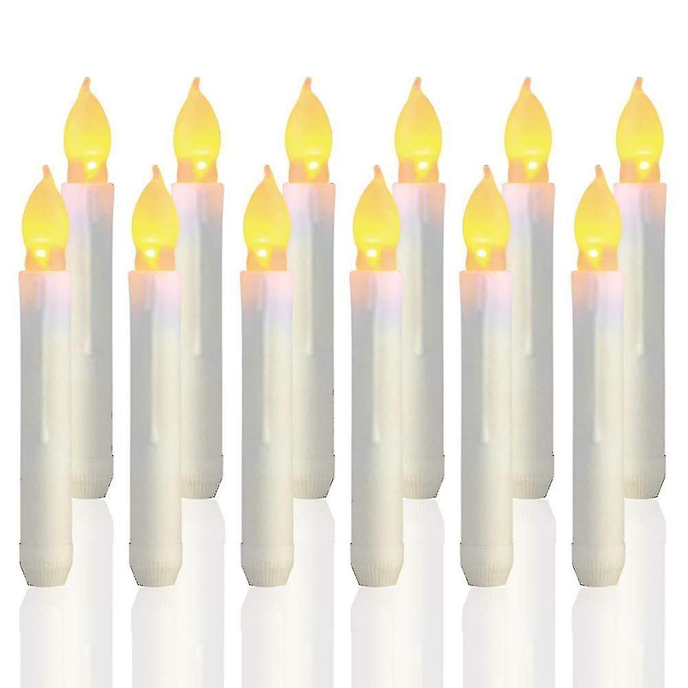 12pcs Flameless Led Taper Candle Lights, Battery Operated