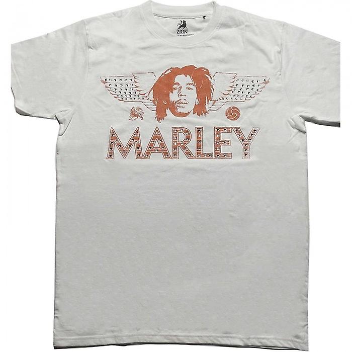 ボブマーリーユニセックスアダルトウィング装飾Tシャツ