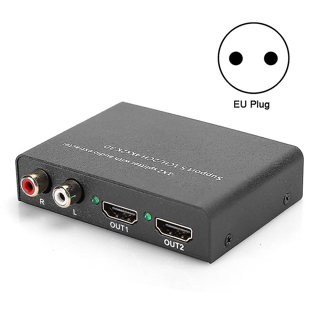 Audio Extractor Hdmi Splitter Adapter 1 Input 2 Output Amplified Swicther 110v-240vblack Eu