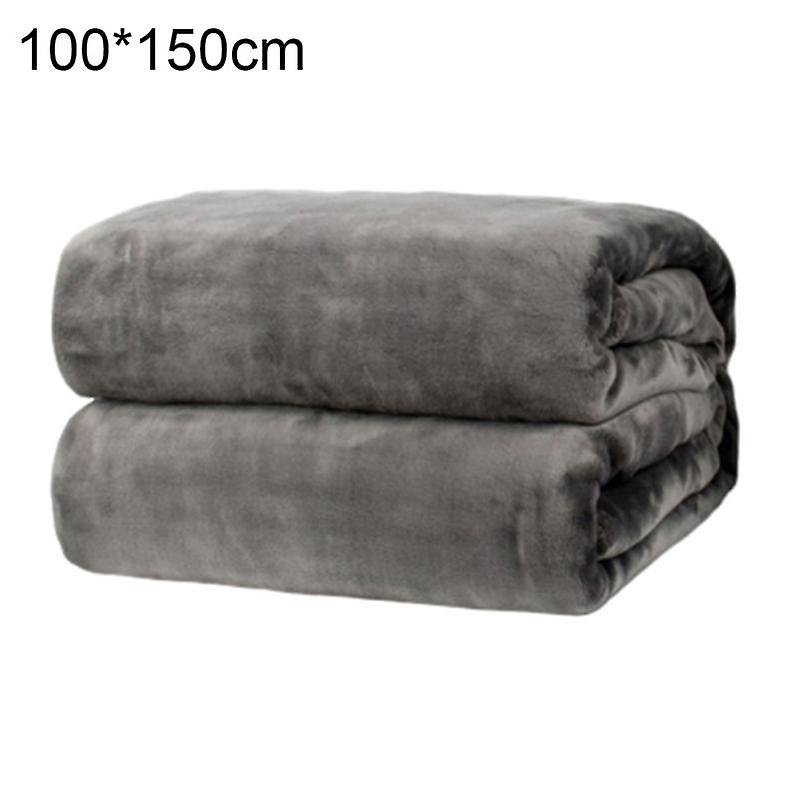 Polyester Soft Warm Solid Color Blanket Sleep Cover Rug for Home Bedroom Bedding