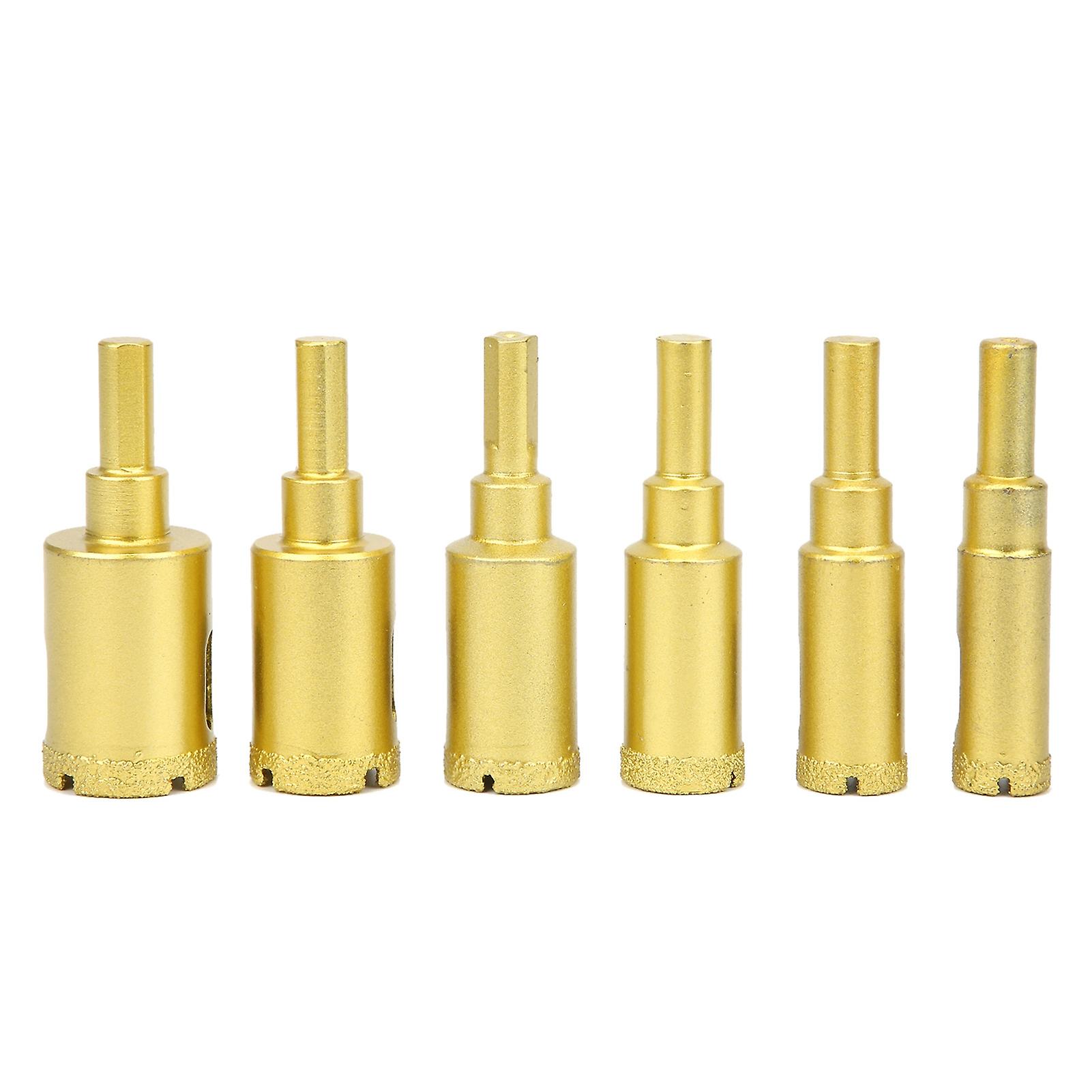 Diamond Bit Set, 6 Pieces Diamond Hole Drill Cutter for Marble, Glass, Ceramic, Concrete, Artificial Stone, General Stability