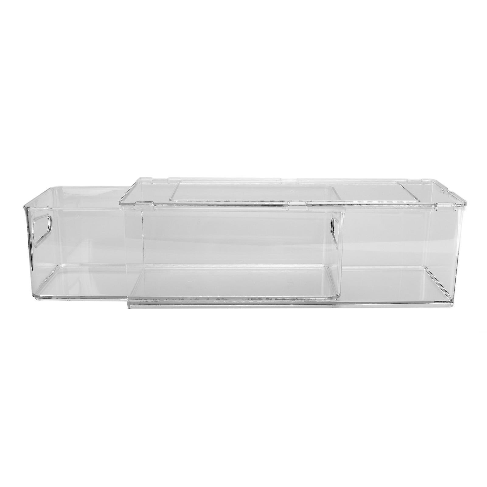 Drawer Storage Box Multifunctional Stackable Storage Container for Toothpaste Hairspray Soap Makeup Wipes Facial Tissue 3L 