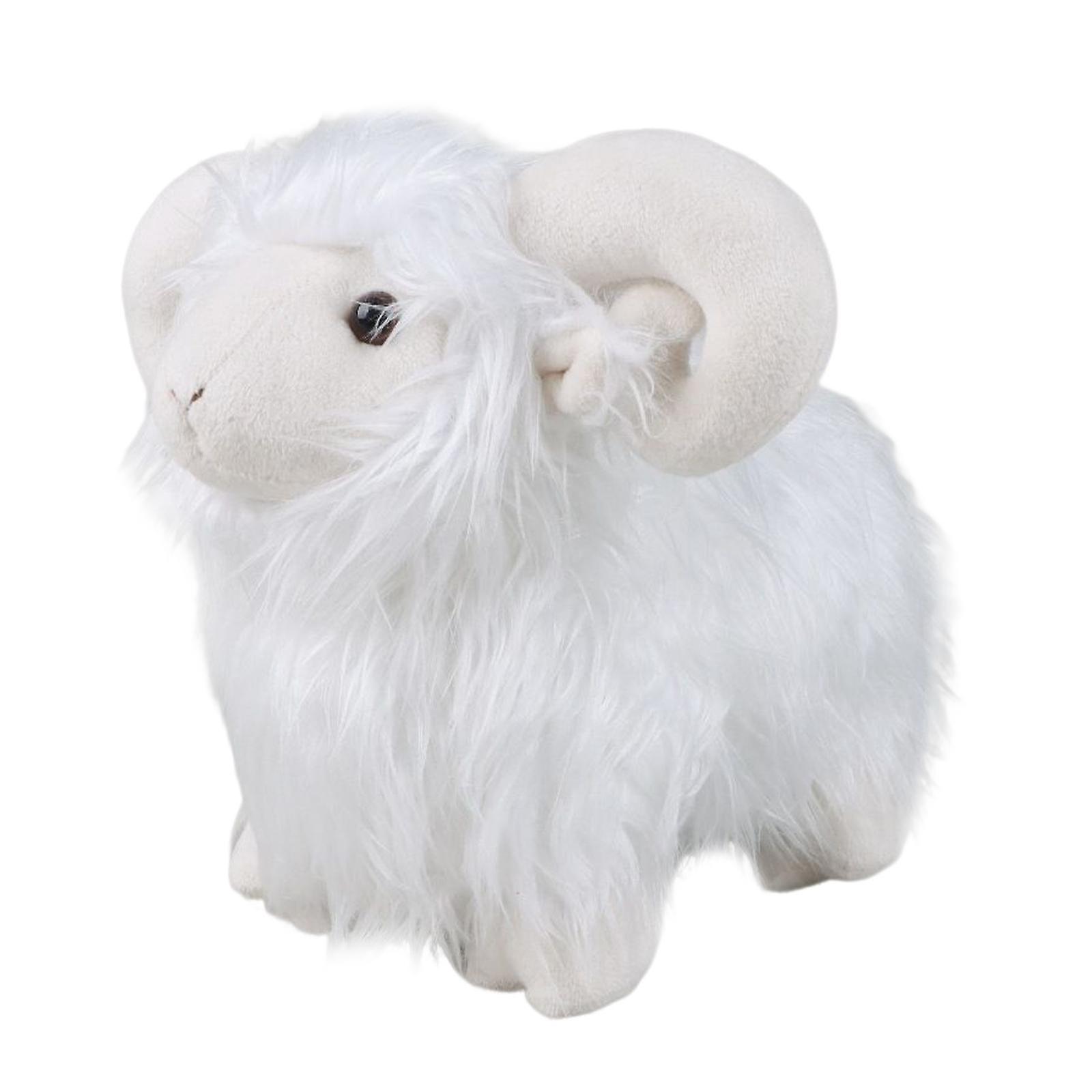 Sheep Plush Toy Soft Sheep Plush Toy for Home Living Room Decoration White