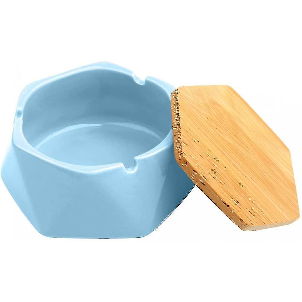 Ashtrays Ceramic Ashtray With Lid For Cigarette Windproof Ash Tray For Outdoor Home Office Bar Cafe Hotel