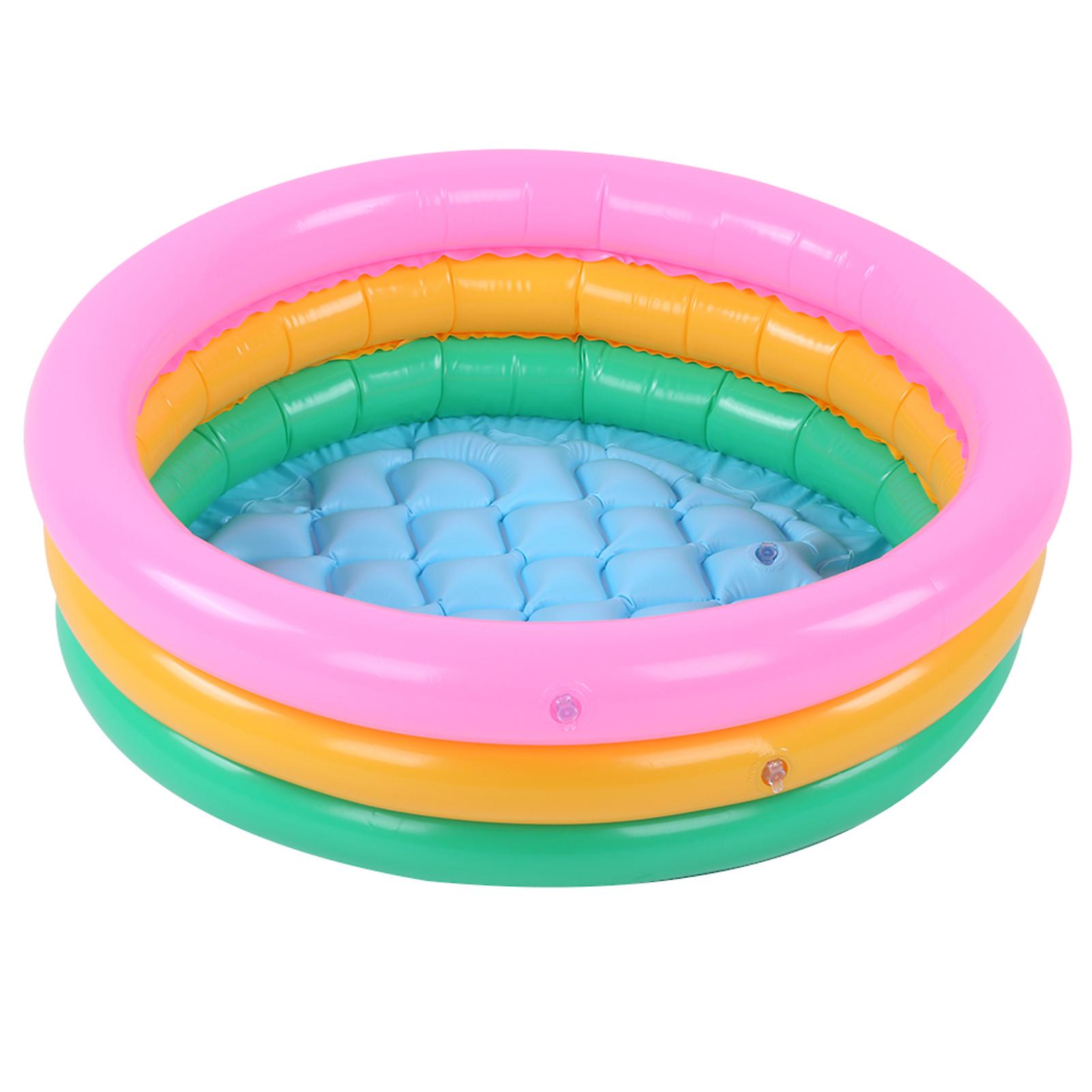 Kids' Inflatable Pool with Cushioned Base and Vibrant Hues