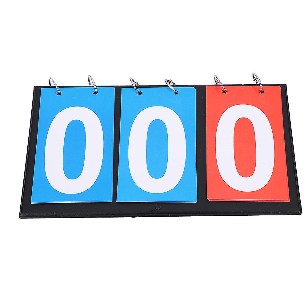 Portable Flip Sports Tennis Table Scoreboard Score Counter for Table Tennis Basketball(3 Digit Red Blue)