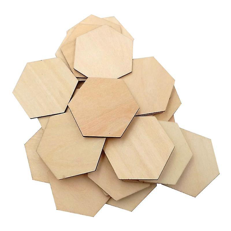 50pcs Wooden Shapes
