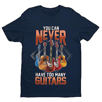 Funny Guitar T-Shirt – You Can Never Have Too Many Guitars, UK Made, Men's Galaxy Tees
