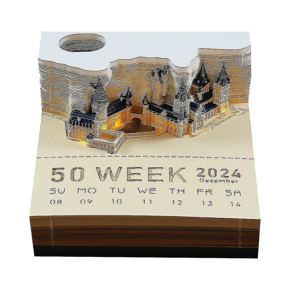 2024 Potter 3d Castle Εβδομαδιαίο γραφείο με σημειωματάριο και