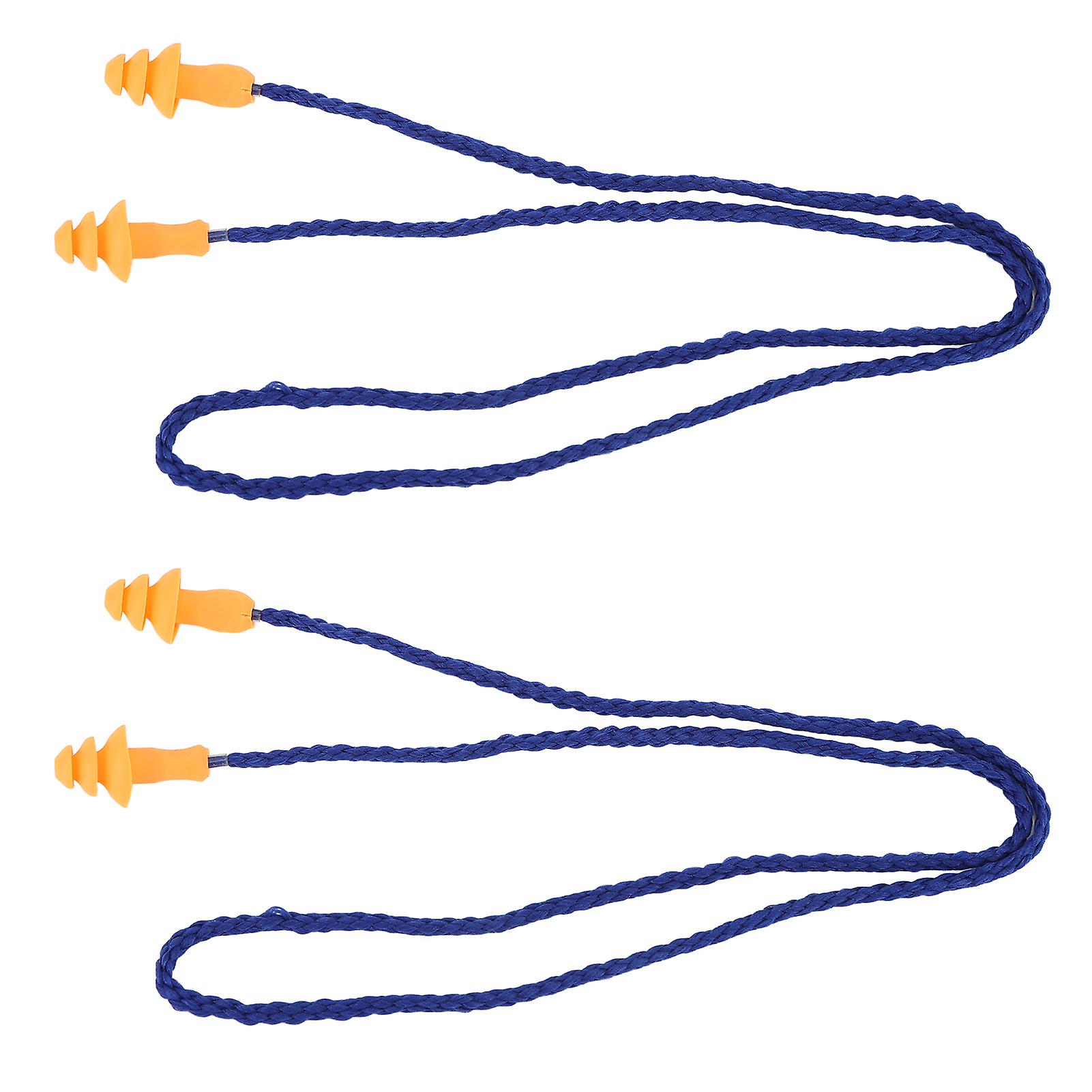 For 2pcs Earplug Soft Silicone Ear Plug Tree Design Noise Reduction With Wire For