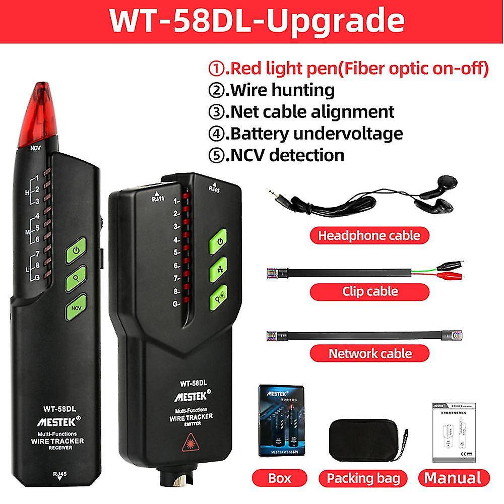 Mestek Wt-58dl Network Cable Tester Wire Tracker Line Finder Telephone Wire Tracker Rj11 Rj45 Electrical Line Finding Testing