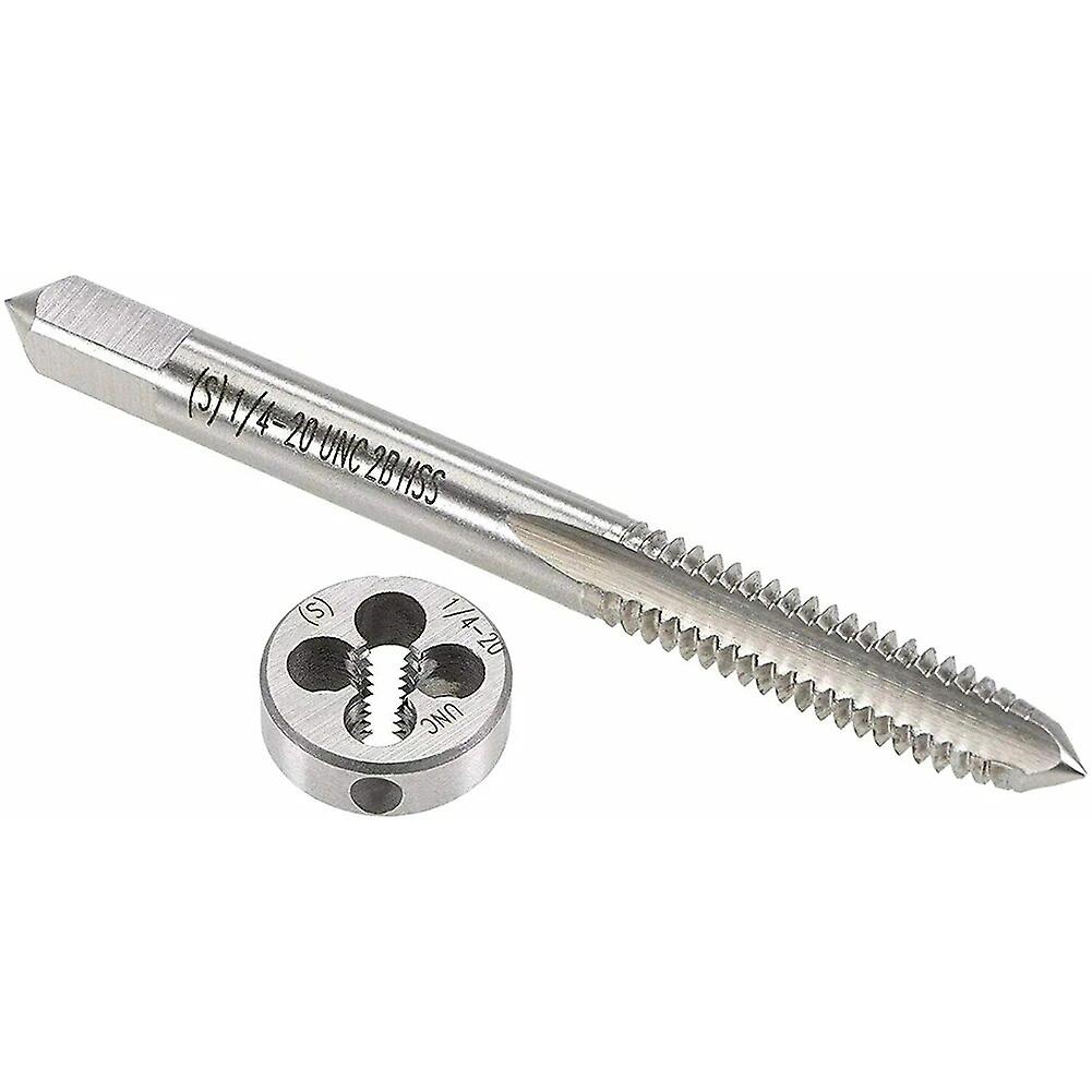 1/4"-20UNCTap and Die Set Machine Tap and Die HSS Right Thread Metric Thread Tap Tap Drill Machine Plug Tap Die~9596