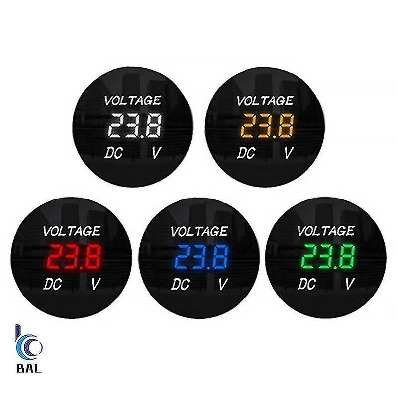 Dc 12v-24v Led Panel Digital Voltage Volt Meter Display Voltmeter Motorcycle Car--
