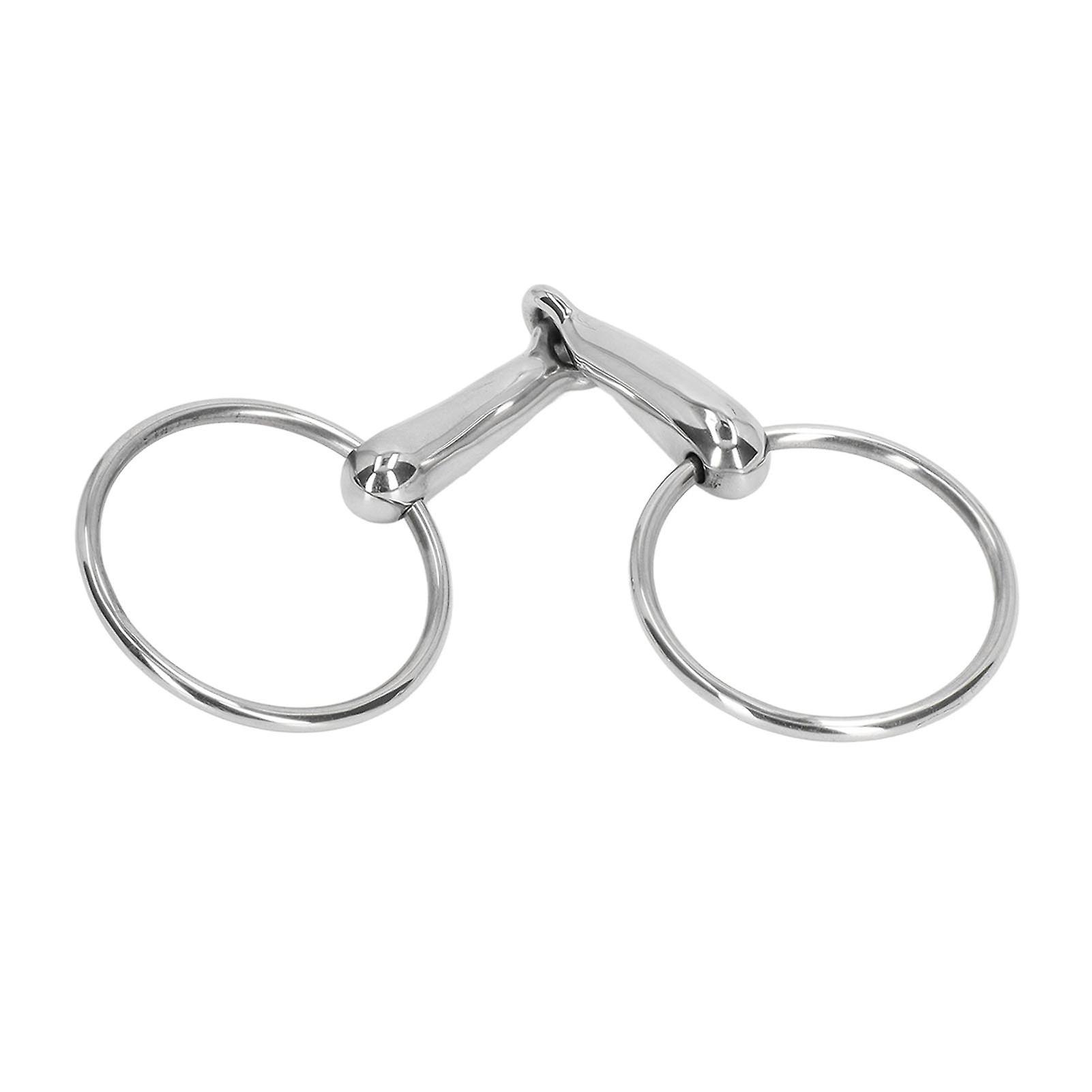 Horse Snaffle Bit Stainless Steel Horse Mouth Bit Jointed Chewing Mouth Roller 135mm