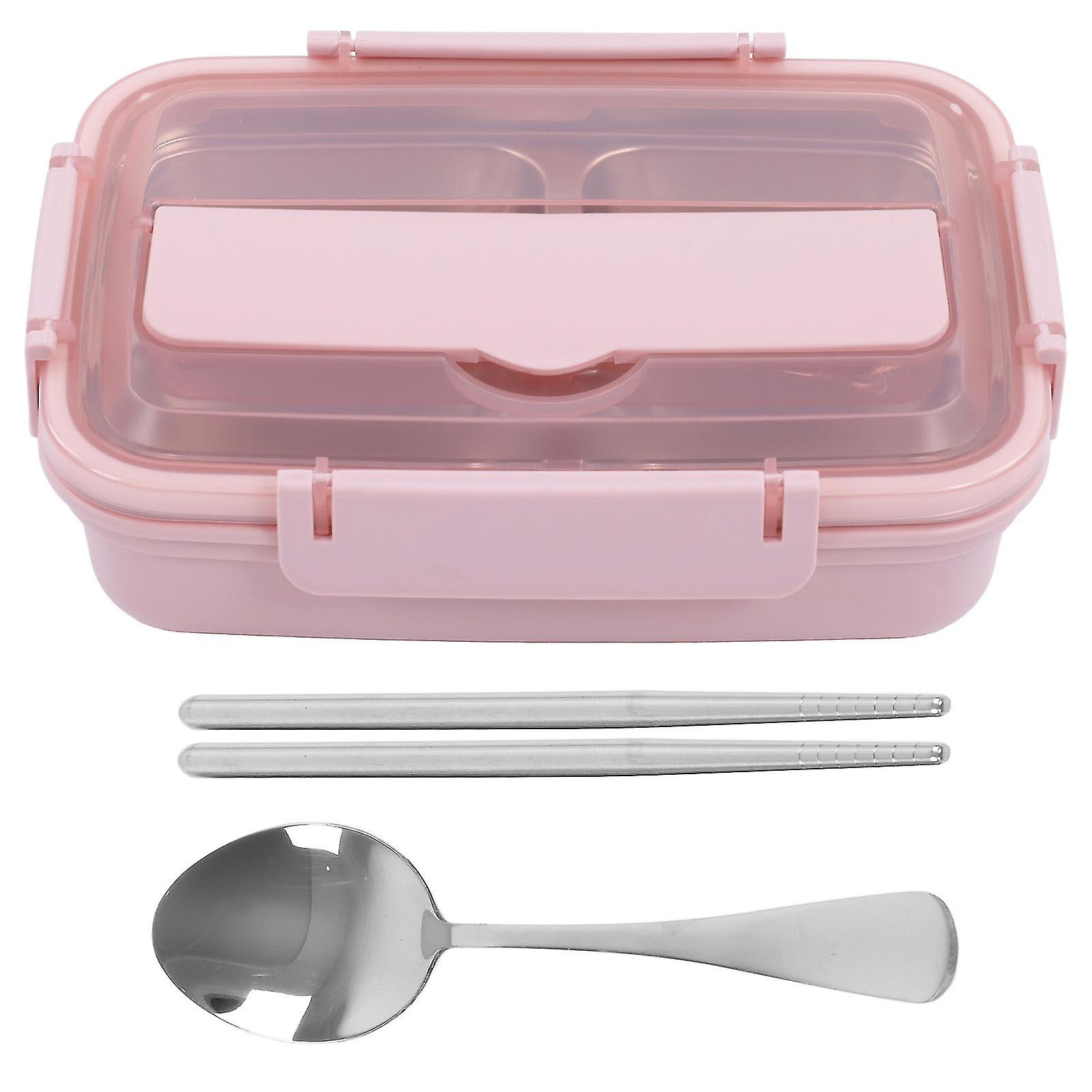 4 Compartment Portable 304  for School and Office - Pink