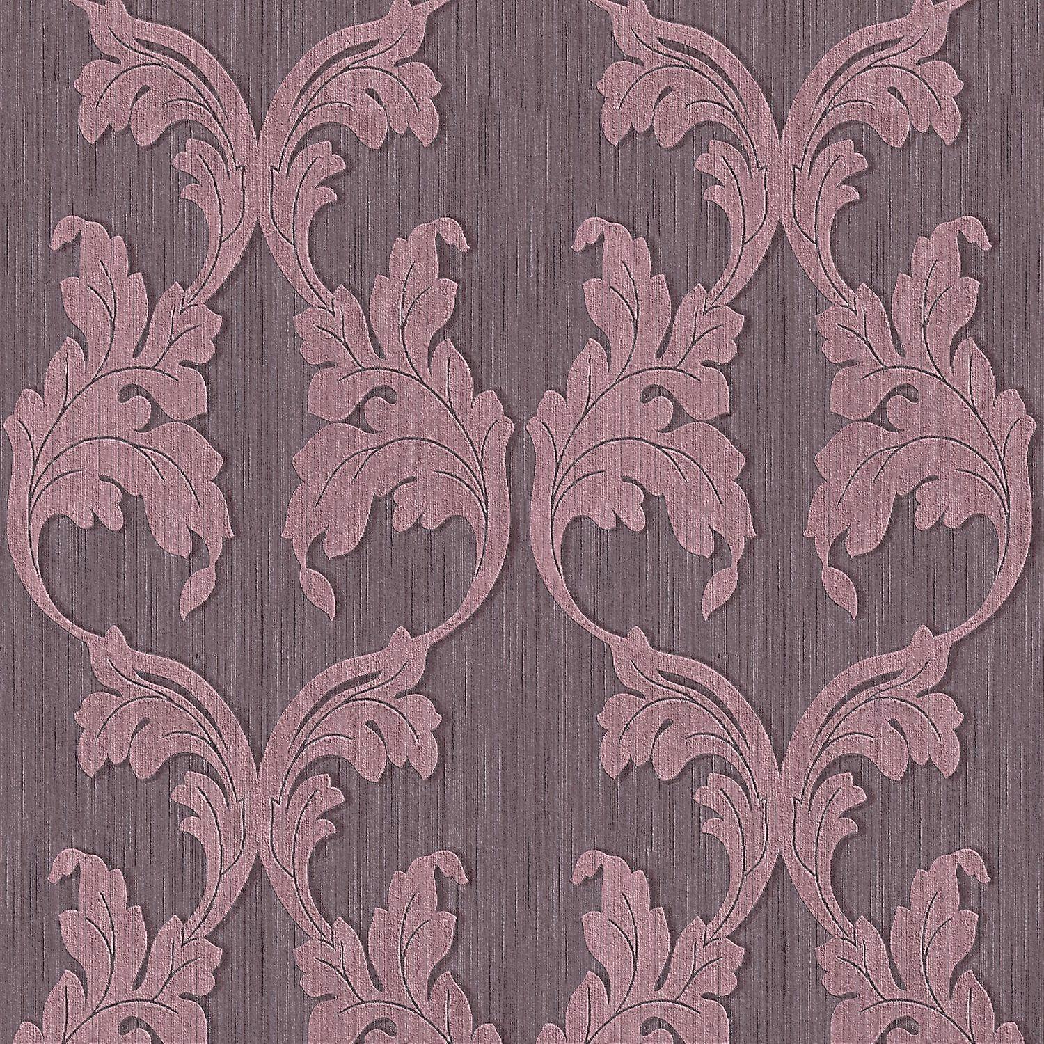 Fabric look wallpaper wall Profhome 956285-GU textile textured with a fabric look matt violet