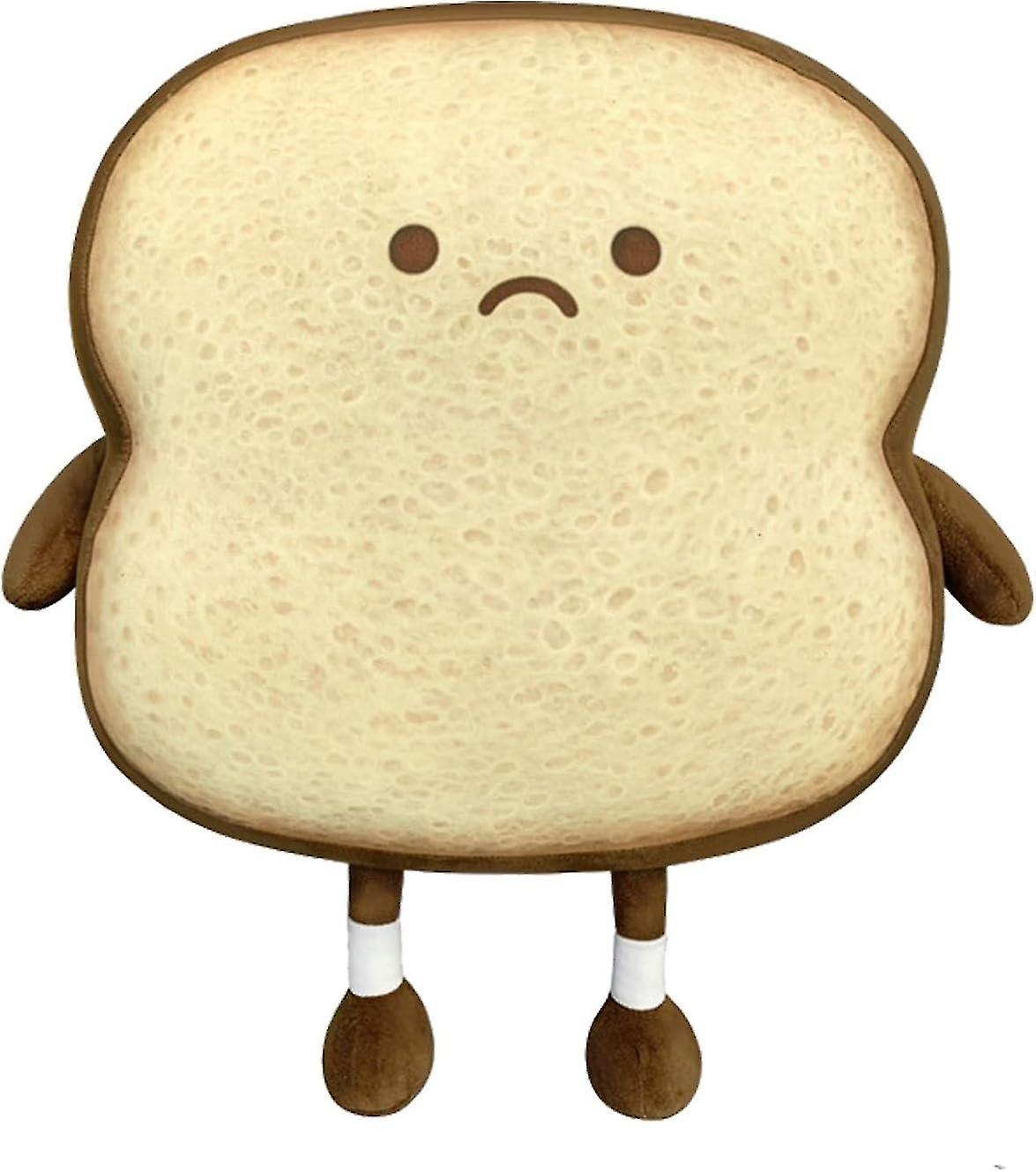 Bread Shape Cushion（Brown）, Toast Bread Shape Plush Cushion, Soft Toast Bread Sofa Cushion, PP Cotto