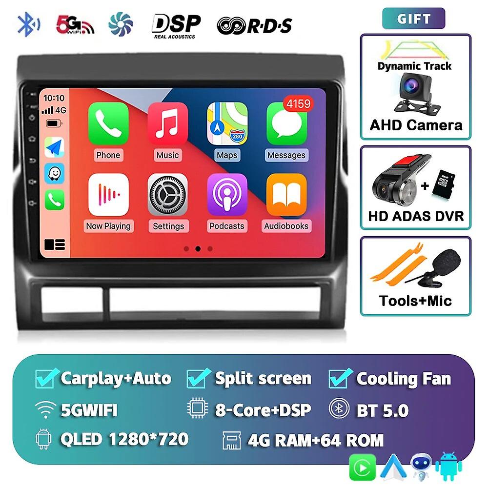Android 13 Carplay Auto Car Radio For Toyota Tacoma 2 N200 Hilux 2005-2015 Multimidia Video Player Stereo Gps Head Unit 2din Dsp