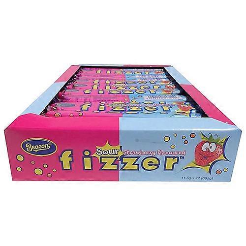 SOUR STRAWBERRY Beacon Fizzers 棒棒糖 72 件 美味令人愉悦的风味