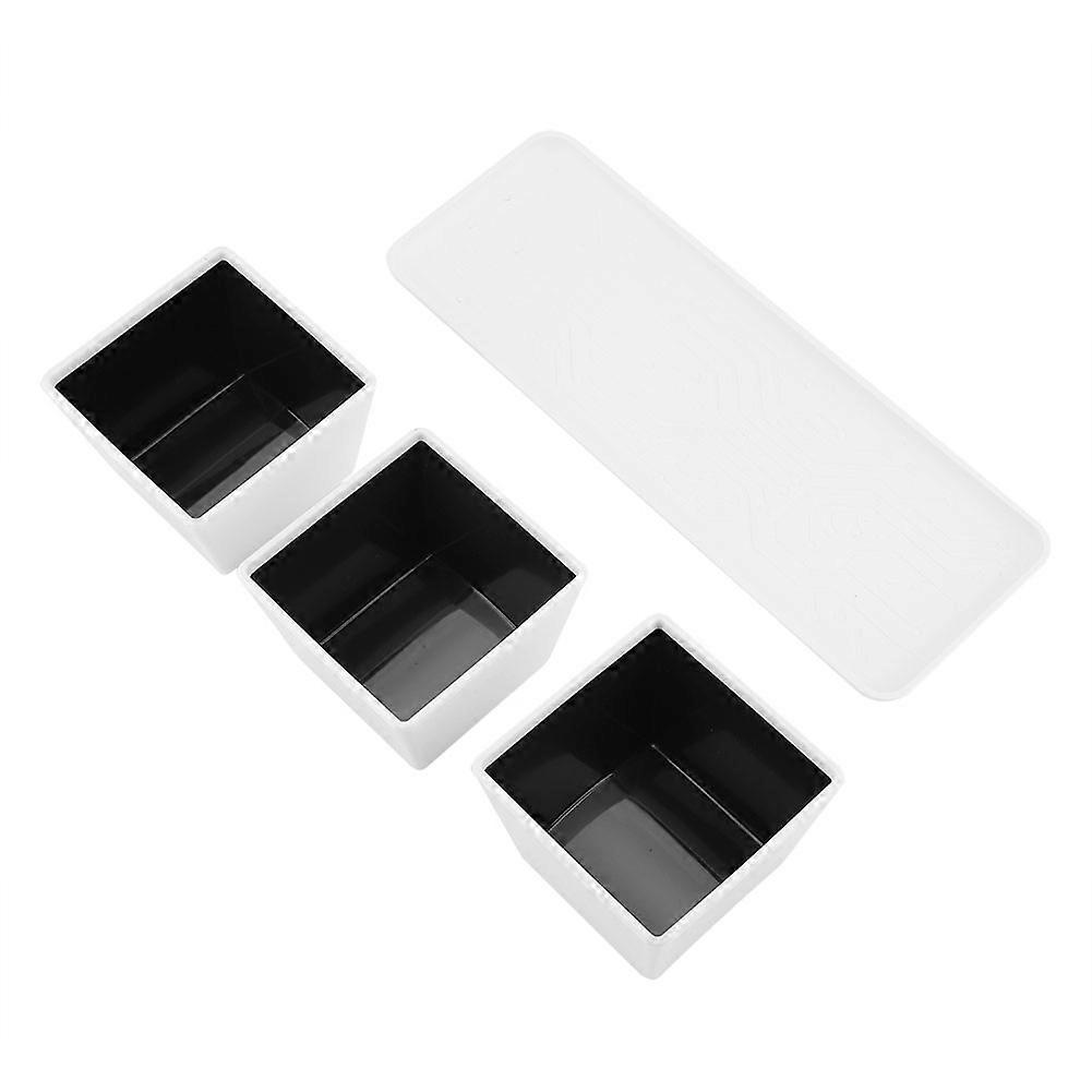 3pcs/set Novelty Keyboard Cup Ctrl Alt Del Button Cups with Tray Tea Coffee Container (White)