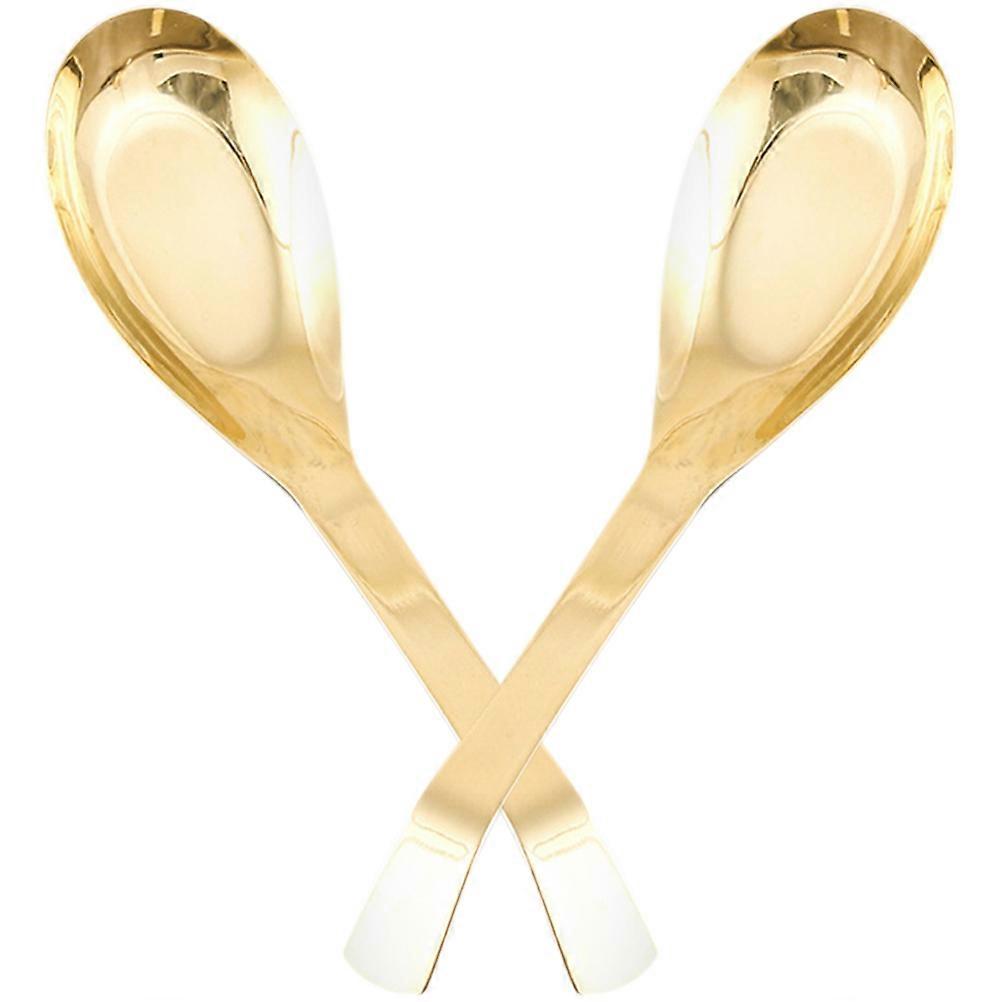 Household Deepen Brass Spoon Practical Large Soup Spoon Thicken Handle Soup Spoon