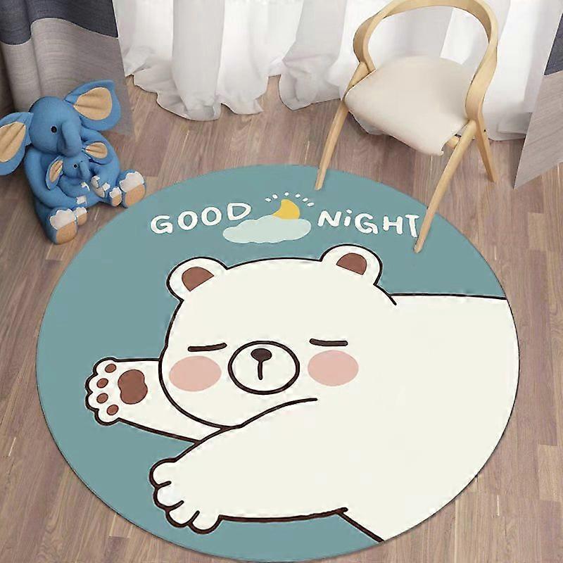 Camera pentru copii rotund podea Mat Camera de zi dormitor noptieră îngroșat agățat coș scaun covor