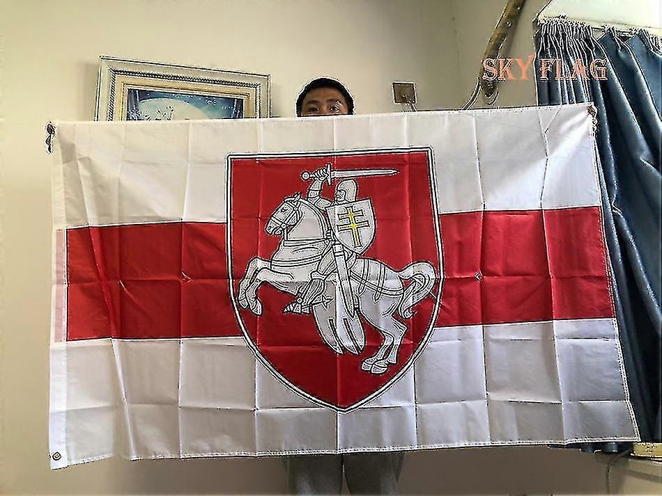 Sky Belarus Pagonya 90x150cm Polyester Belarusian Ensign With Coat Of Fl