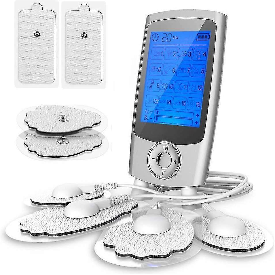 Tens Unit Muscle Stimulator, 36 Modes Rechargeable Tens Stimulator Machine Electric Ems Unit Massager Acupoint Map Included For Back Shoulder Pain Rel