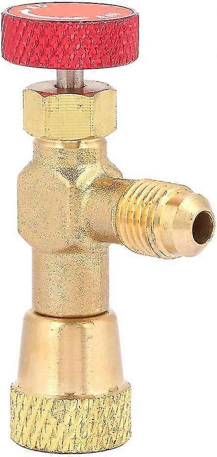Brass Flow Control Valve Flow Control Valve for R410A Charging Hose, 1/4'' - 5/16''