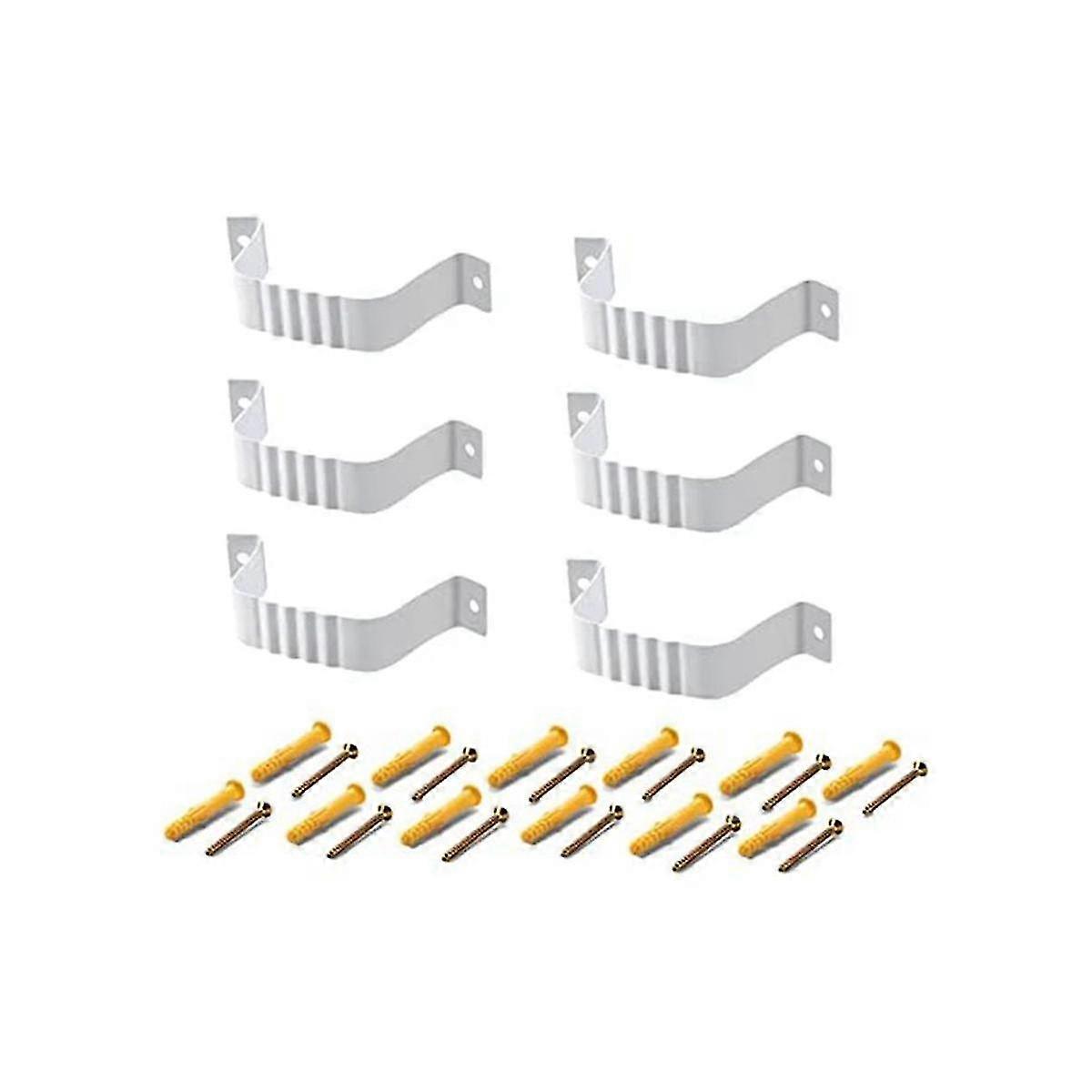 Downspout Adapter Gutter Downspout Strap 3x4 Leader Strap 3x4 (6 Pack) (white)