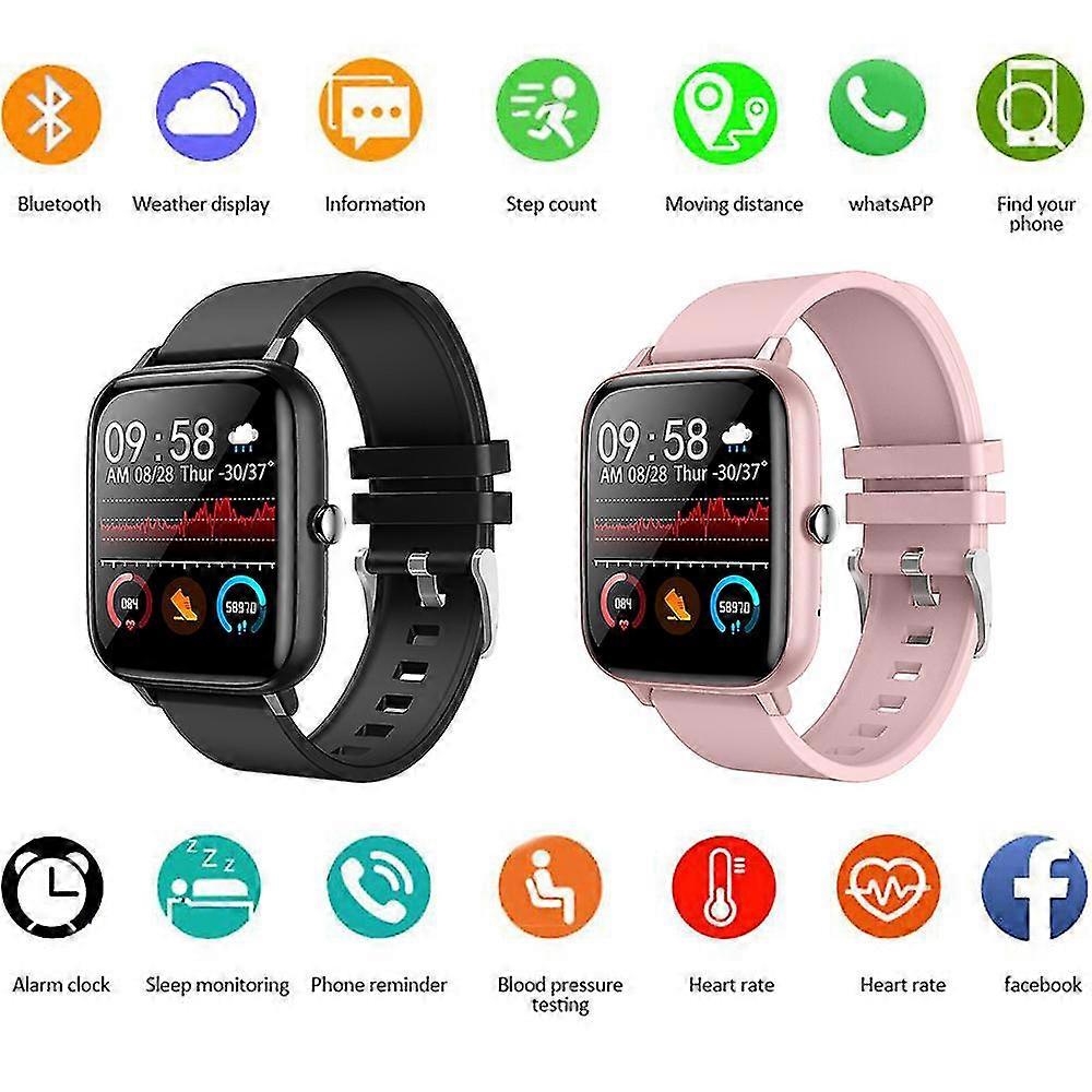Smart Watch for Ios and Android Phones, Unisex IP67 Waterproof Smart Watch Fitness Tracker with Heart Rate/Sleep Monitoring Step Counter