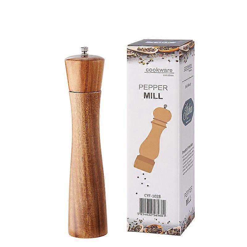 Pepper Grinder Wooden Manual Adjustable Salt Pepper Grinder Mill For Kitchen