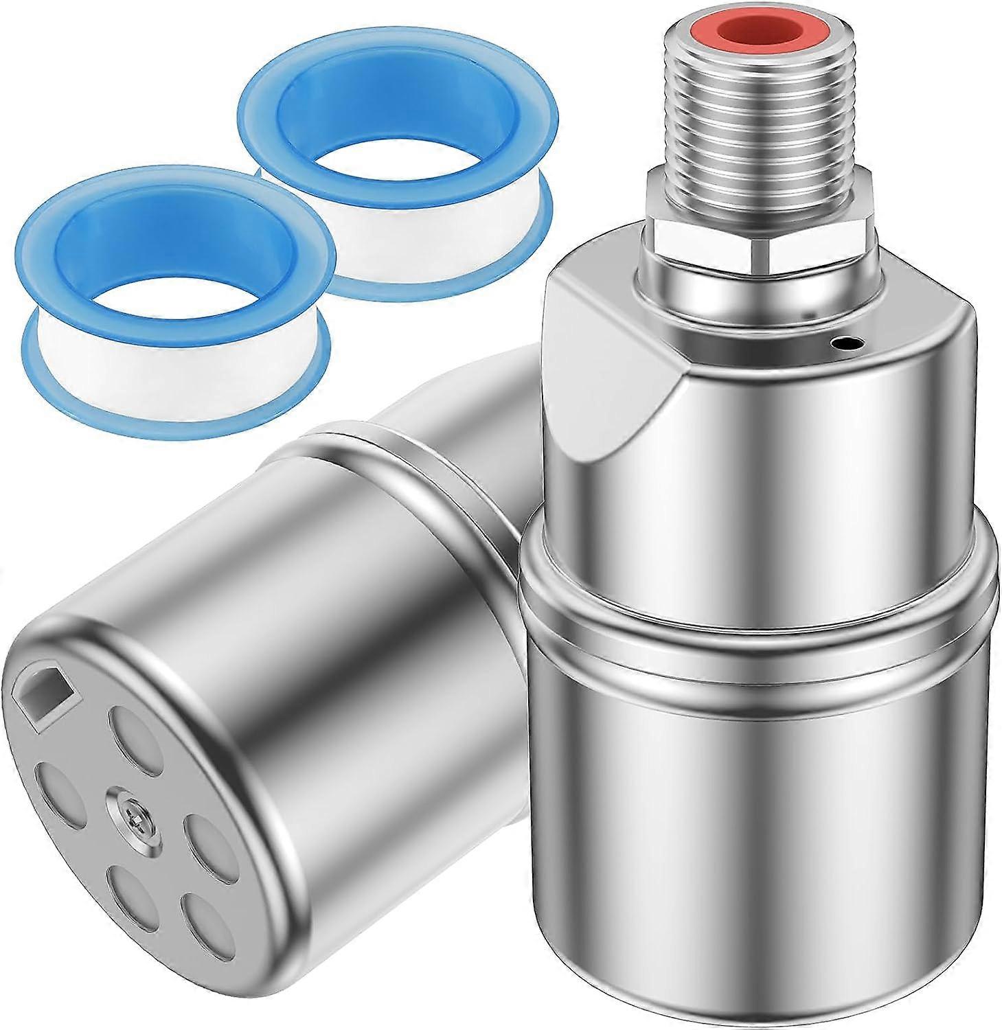 2Pcs Water Inlet Floating Ball Valve 304 Stainless Steel Mini Floating Ball Valve Water Level Control Float Valve Automatic Water Level Controller Top
