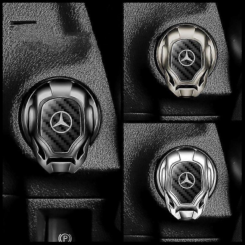1 Item Apply To Benz Car Engine Start Stop Button Cover Push Start Button Cover Ignition Decoration Protective Cover Universal Button-In Stock