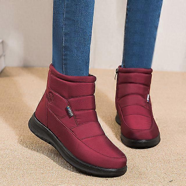 2024 Neue Dicke Plüsch Winter Halten Warm Stiefel Für Frauen Rutschfeste Wasserdichte Schneestiefel Frau Flache Absätze Warme Baumwolle Gepolsterte Schuhe