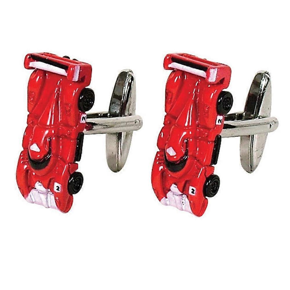 GDesign Premium Quality and Durable Le Mans Race Car Button Cufflinks (Red)