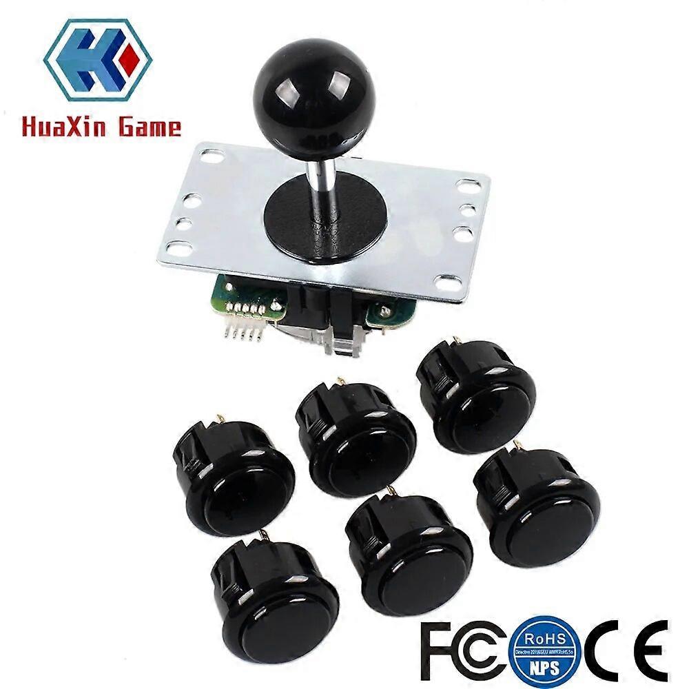 Sanwa-JLF-TP-8YT Black Ball Top Handle, OBSF-30 Push Buttons, Arcade Joystick Part, 8 Way Adjustable Mad, Catz, SF4 Tournament