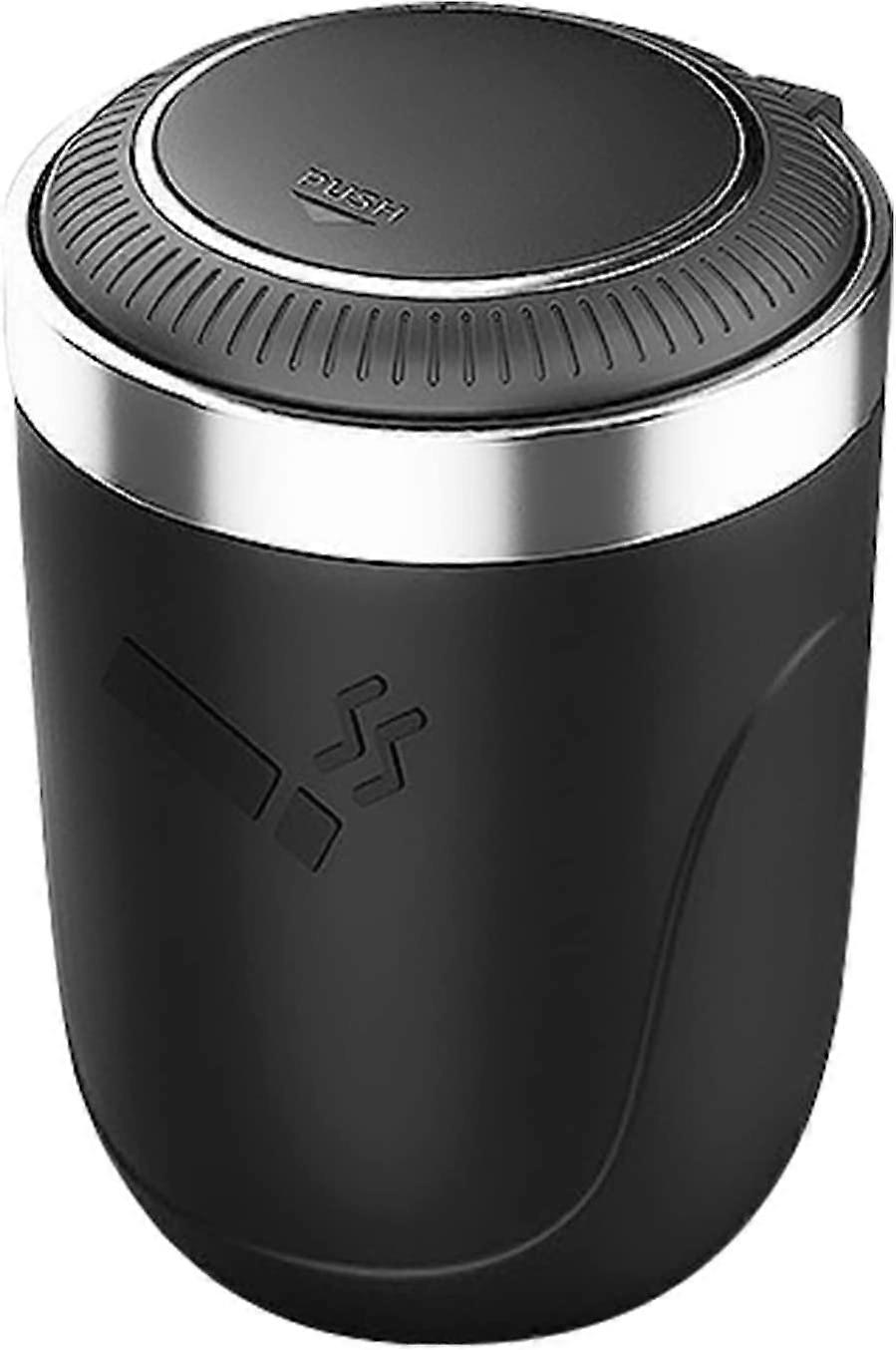 Bil askkopp, LED bärbar askkopp i rostfritt stål med lock Rökfri bil askkopp cigarr askkopp för bil, hem, kontor och resor, 2024 Ping